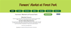 Desktop Screenshot of farmersmarketatforestpark.com