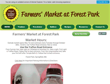 Tablet Screenshot of farmersmarketatforestpark.com
